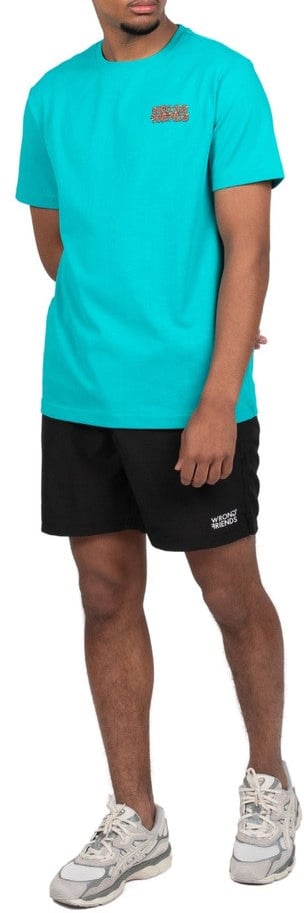 Wrong Friends EDEN ROC T-SHIRT - DARK TURQUOISE Blauw