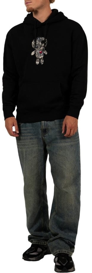 Wrong Friends ENNIS HOODIE - BLACK Zwart