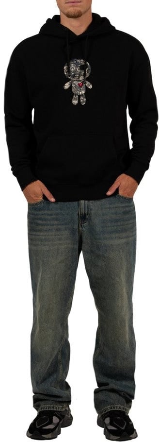 Wrong Friends ENNIS HOODIE - BLACK Zwart