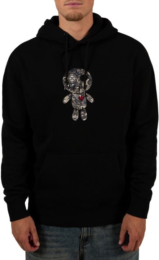Wrong Friends ENNIS HOODIE - BLACK Zwart