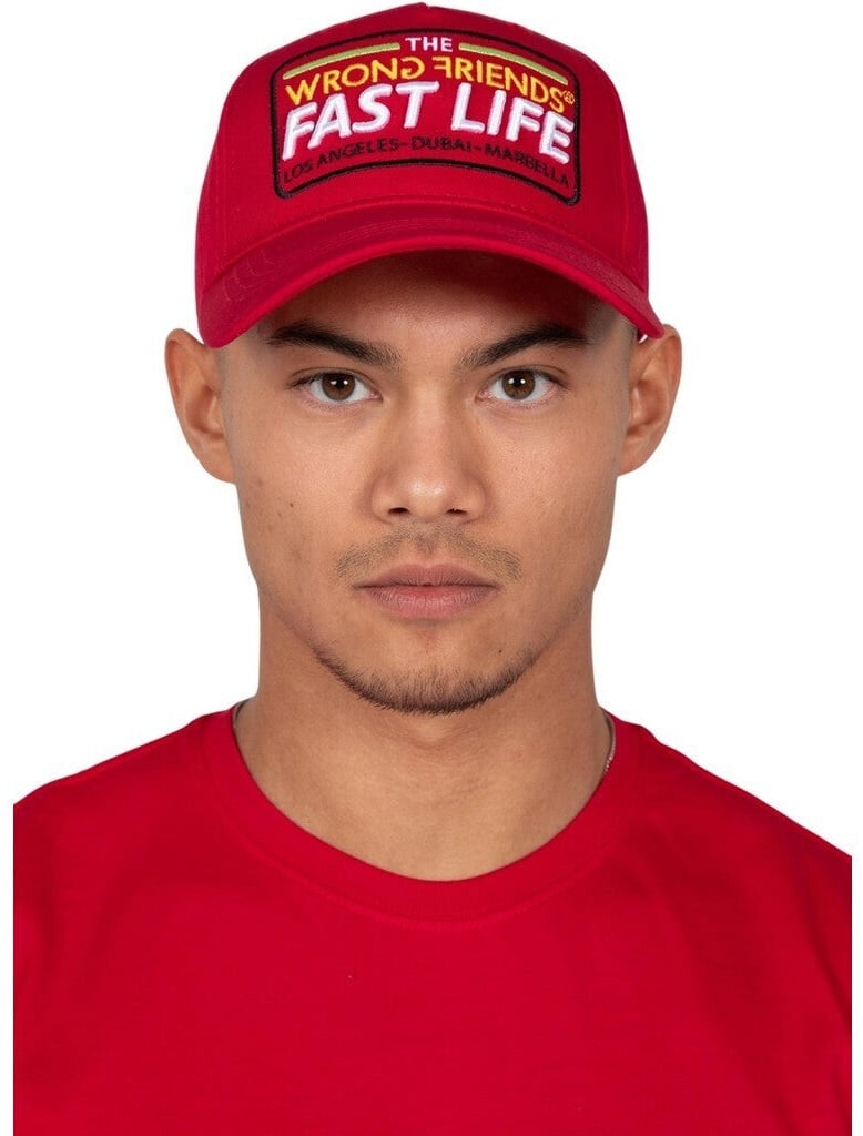 Wrong Friends FAST LIFE CAP - RED Rood