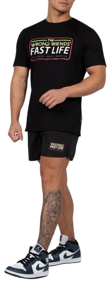 Wrong Friends FAST LIFE SHORTS - BLACK Zwart