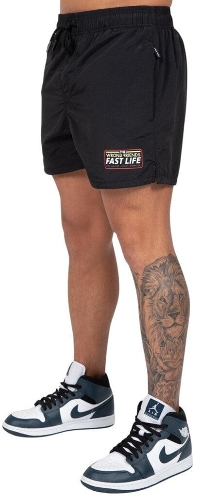 Wrong Friends FAST LIFE SHORTS - BLACK Zwart