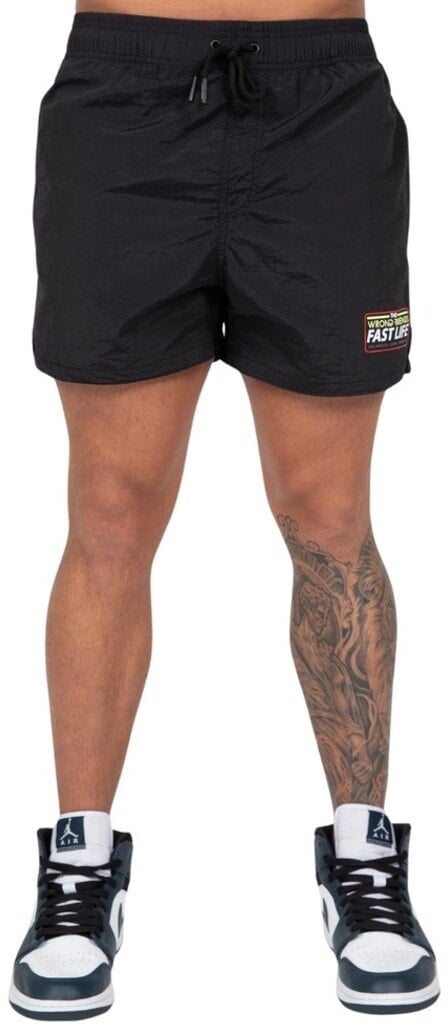 Wrong Friends FAST LIFE SHORTS - BLACK Zwart