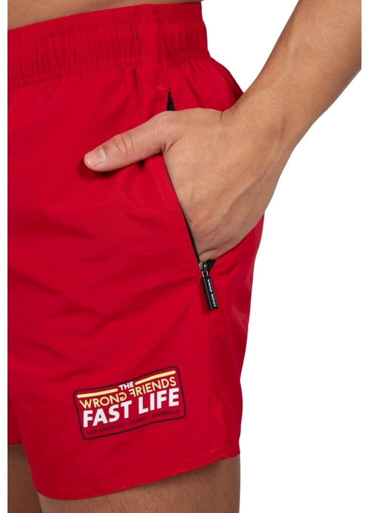 Wrong Friends FAST LIFE SHORTS - RED Rood