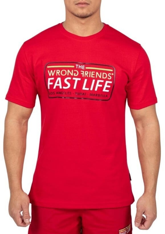 Wrong Friends FAST LIFE T-SHIRT - RED Rood