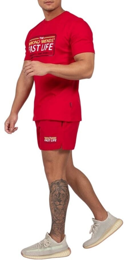Wrong Friends FAST LIFE T-SHIRT - RED Rood