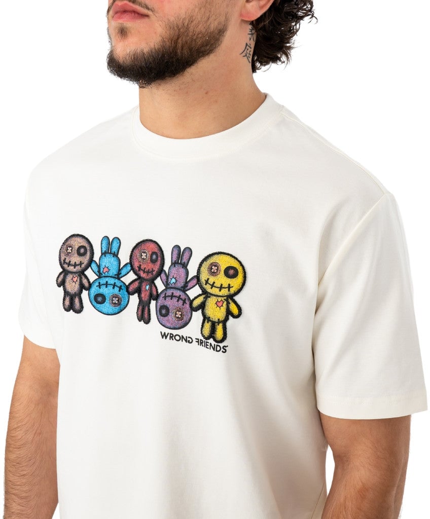 Wrong Friends FRANKLIN T-SHIRT - COCONUT WHITE Wit