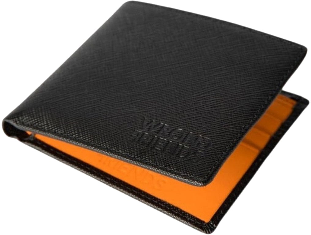 Wrong Friends GENEVE WALLET - BLACK/ORANGE Zwart