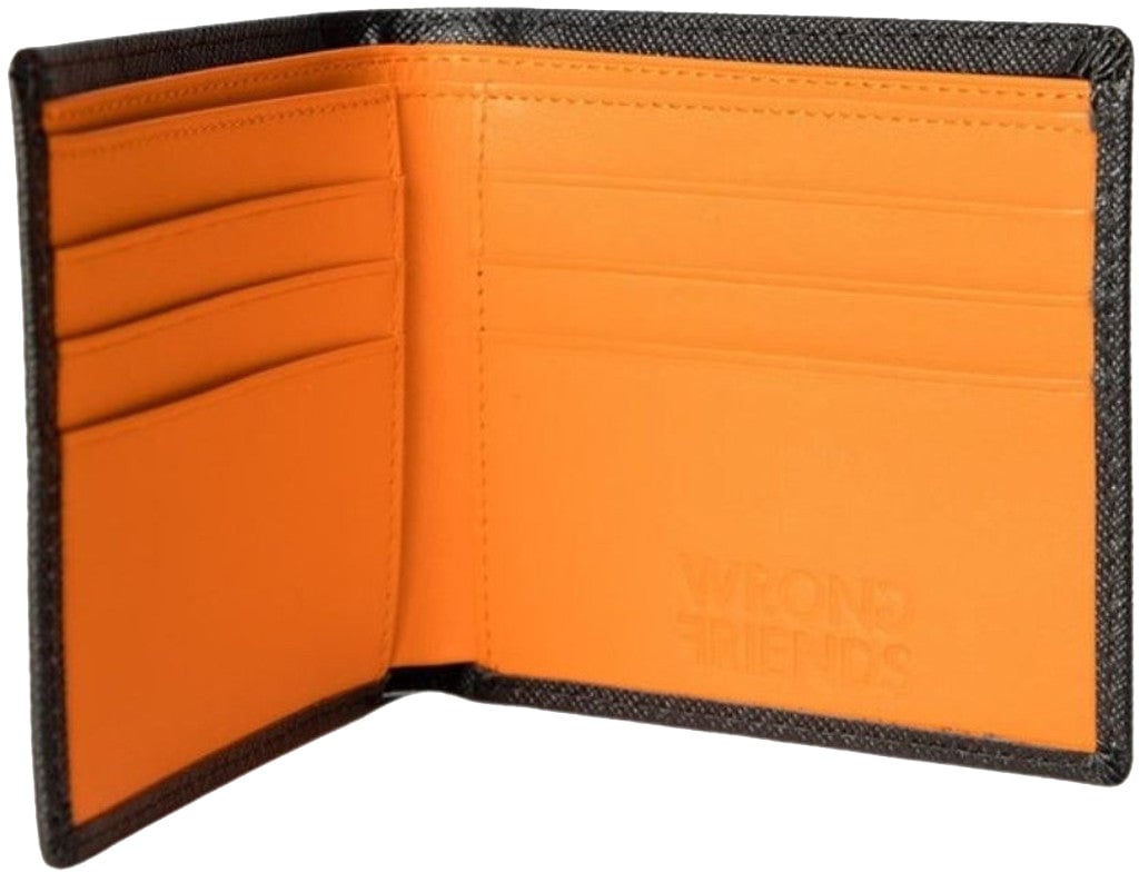 Wrong Friends GENEVE WALLET - BLACK/ORANGE Zwart