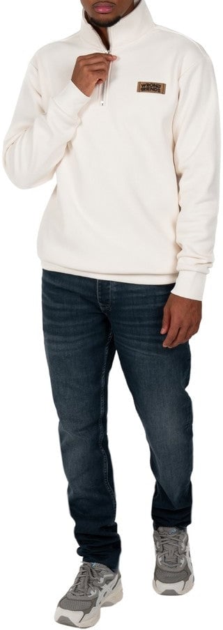 Wrong Friends GILROY HALF ZIP SWEATER - BEIGE Beige