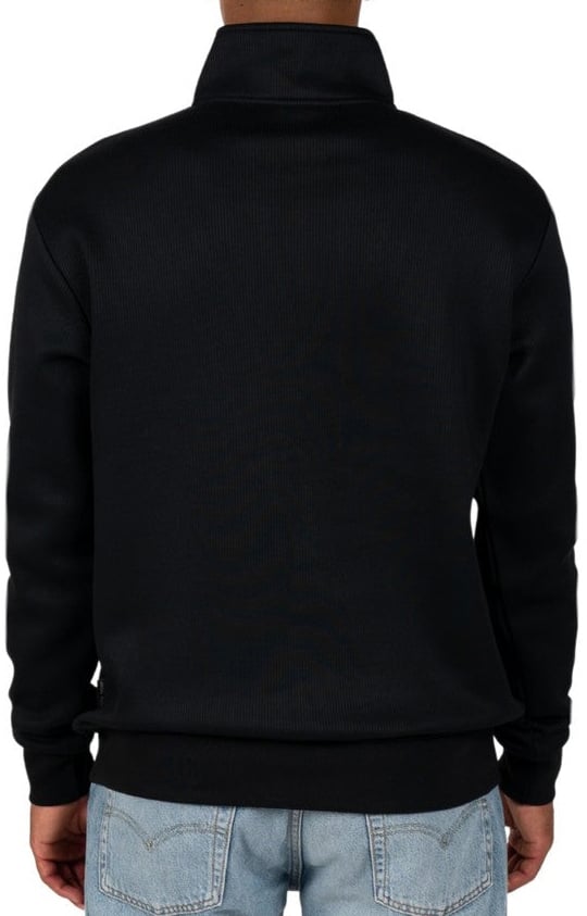 Wrong Friends GILROY HALF ZIP SWEATER - BLACK Zwart