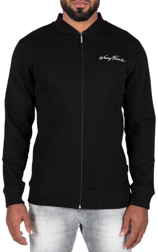 Wrong Friends GRANADA FULL ZIP SWEATSHIRT - BLACK - BLACK Zwart