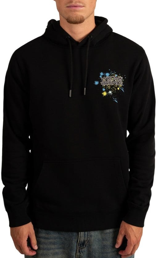 Wrong Friends HAYS HOODIE - BLACK Zwart