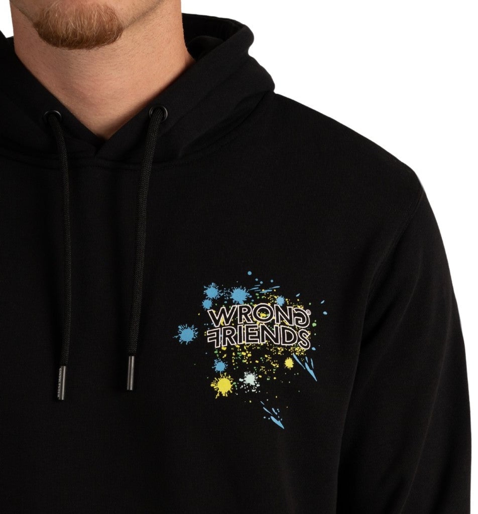 Wrong Friends HAYS HOODIE - BLACK Zwart