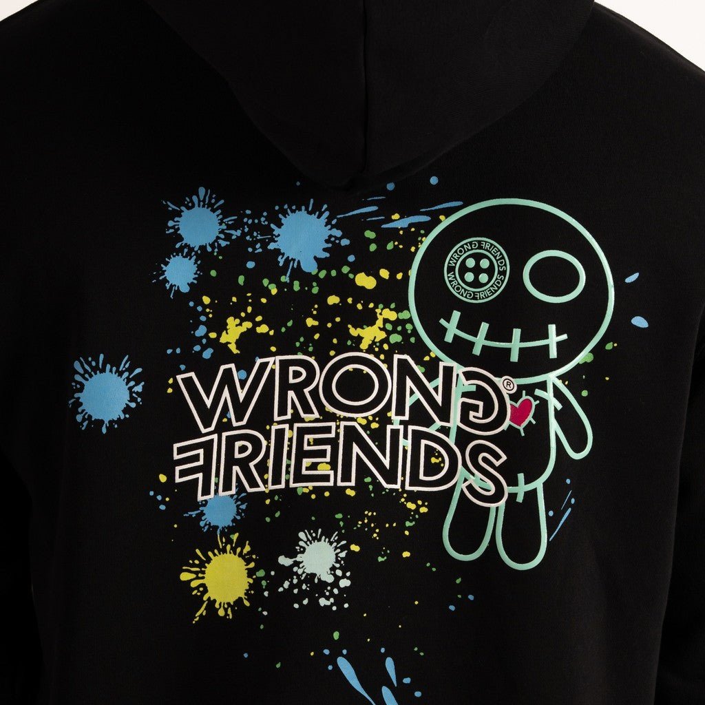 Wrong Friends HAYS HOODIE - BLACK Zwart