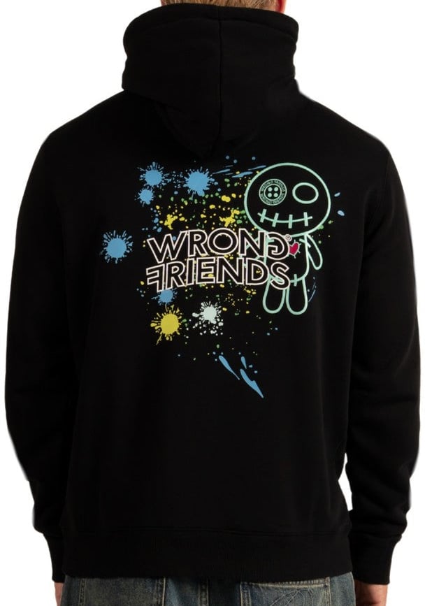 Wrong Friends HAYS HOODIE - BLACK Zwart