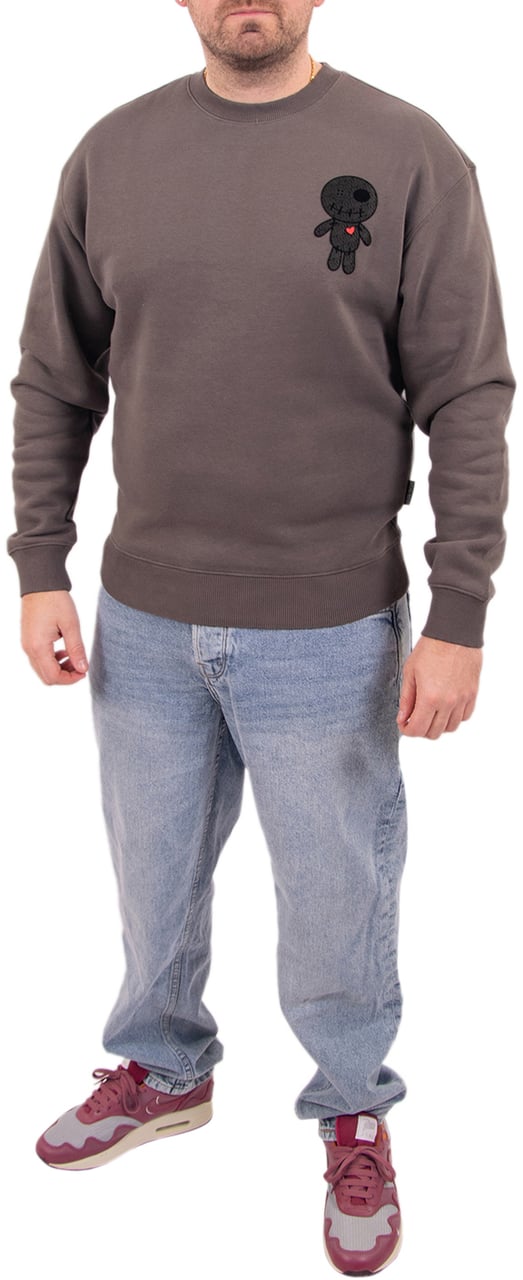 Wrong Friends Hinton Sweater Oversized Fit Grijs