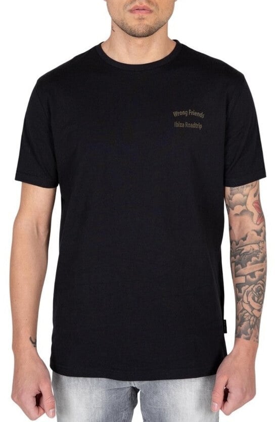Wrong Friends IBIZA T-SHIRT - BLACK Zwart