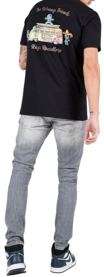 Wrong Friends IBIZA T-SHIRT - BLACK Zwart