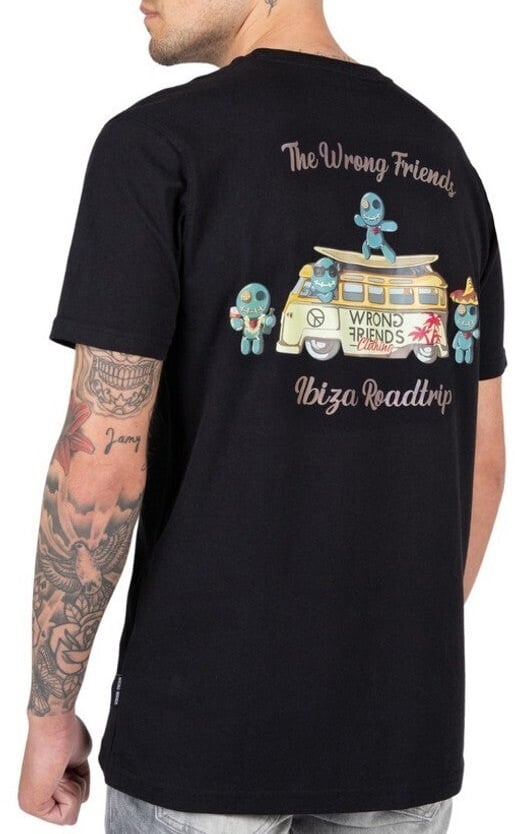 Wrong Friends IBIZA T-SHIRT - BLACK Zwart