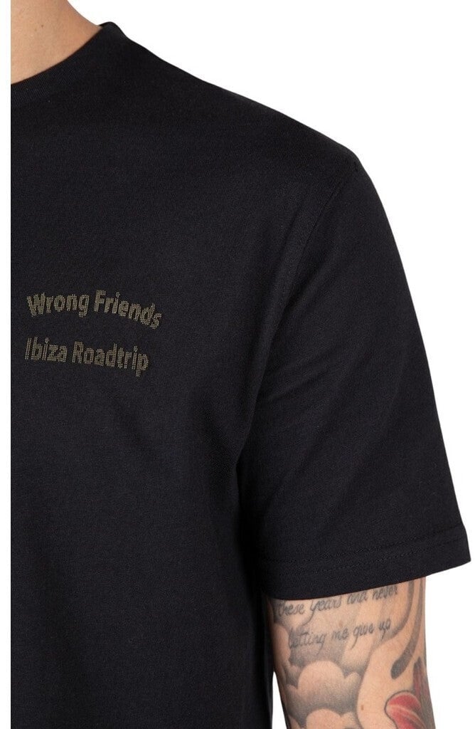 Wrong Friends IBIZA T-SHIRT - BLACK Zwart