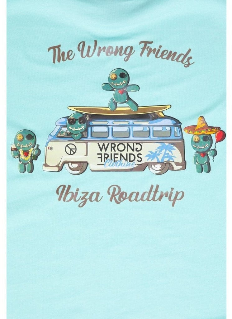 Wrong Friends IBIZA T-SHIRT - LIGHT BLUE Blauw