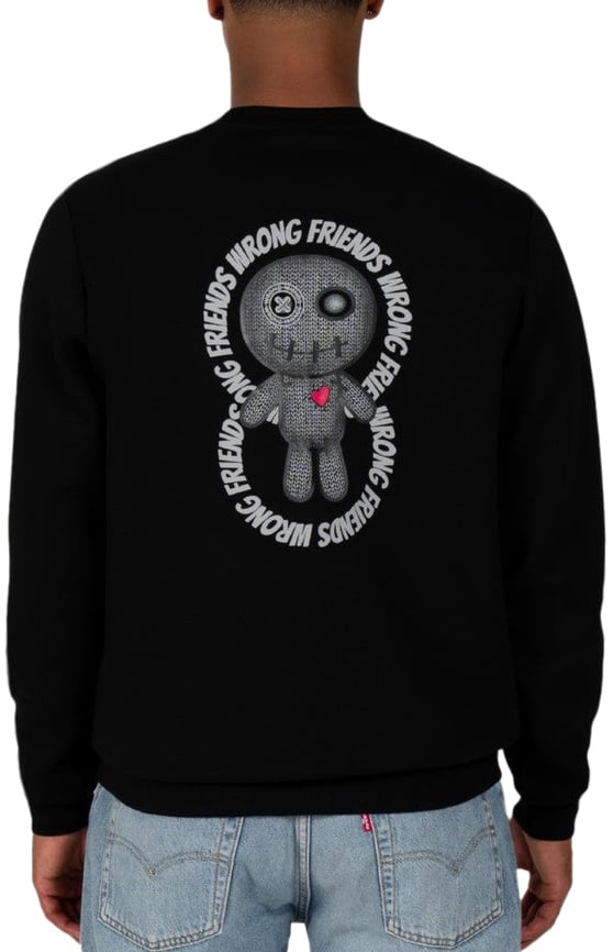 Wrong Friends KIOWA SWEATER - BLACK Zwart