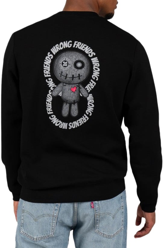 Wrong Friends KIOWA SWEATER - BLACK Zwart