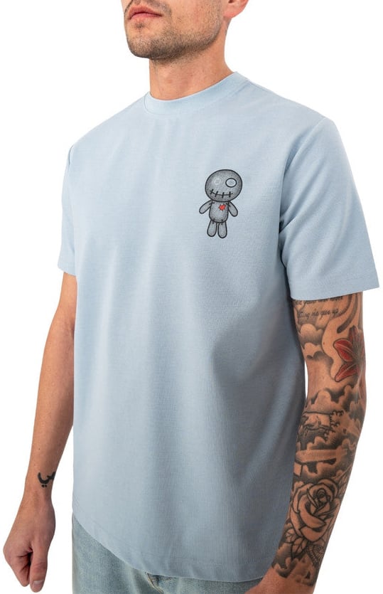 Wrong Friends KIOWA T-SHIRT - LIGHT BLUE Blauw