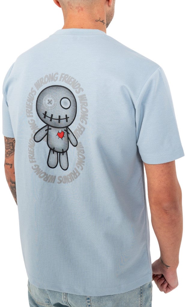 Wrong Friends KIOWA T-SHIRT - LIGHT BLUE Blauw