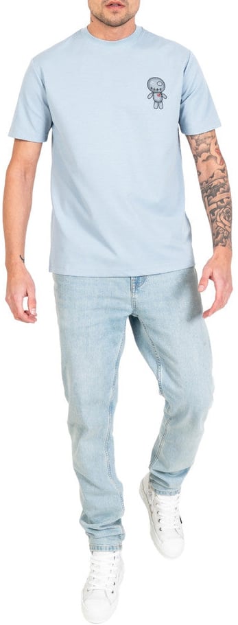 Wrong Friends KIOWA T-SHIRT - LIGHT BLUE Blauw