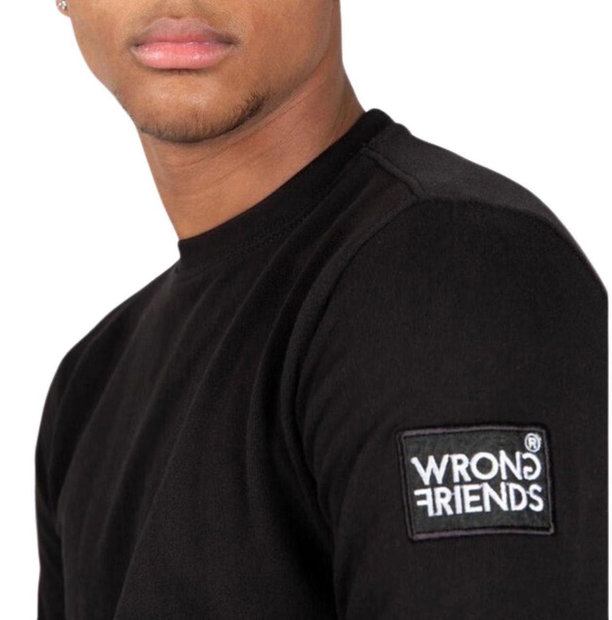 Wrong Friends LEON CREWNECK SWEATSHIRT - BLACK Zwart