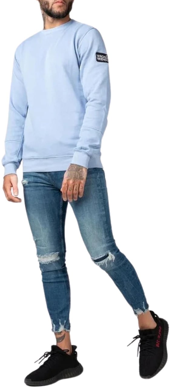 Wrong Friends LEON CREWNECK SWEATSHIRT - BLUE Blauw