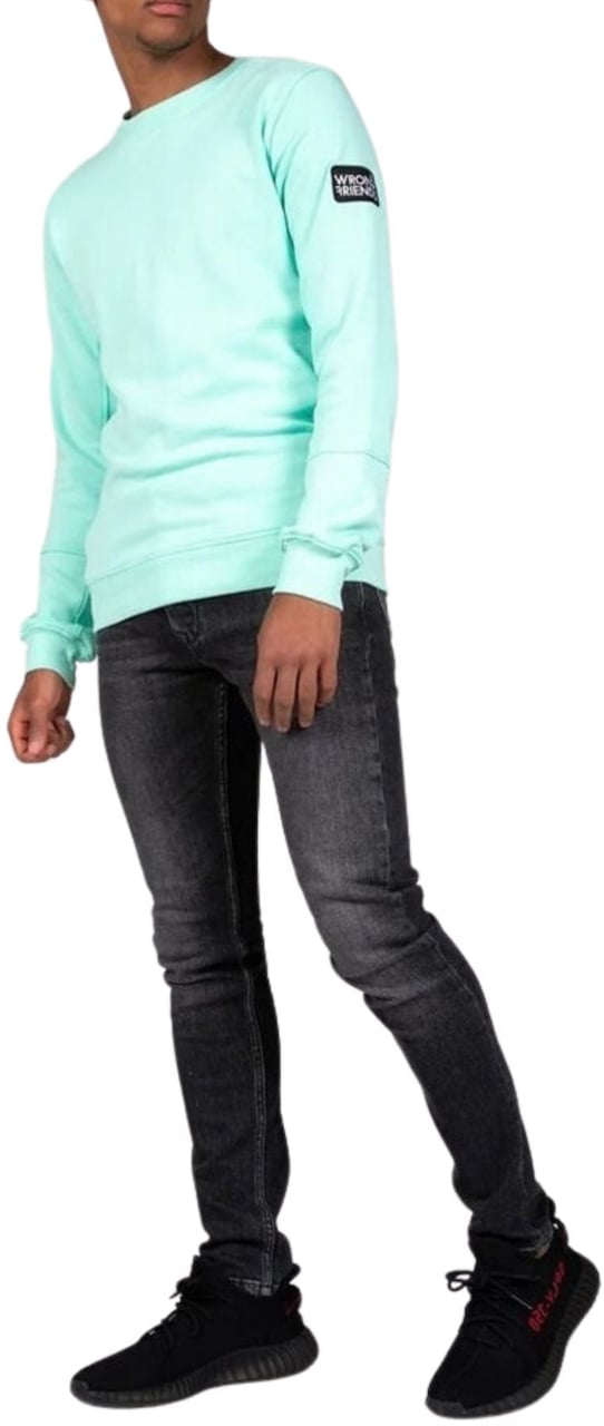 Wrong Friends LEON CREWNECK SWEATSHIRT - GREEN Groen