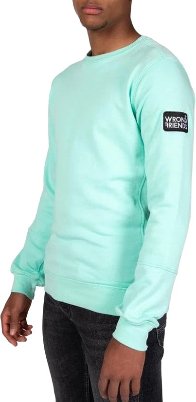 Wrong Friends LEON CREWNECK SWEATSHIRT - GREEN Groen
