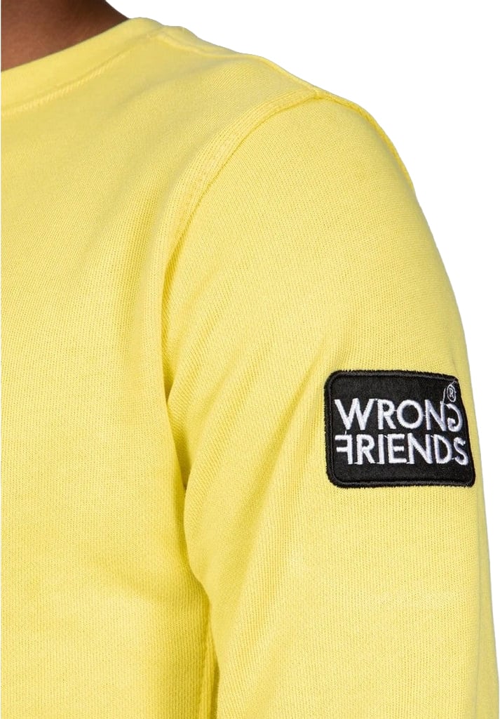 Wrong Friends LEON CREWNECK SWEATSHIRT - YELLOW Zwart
