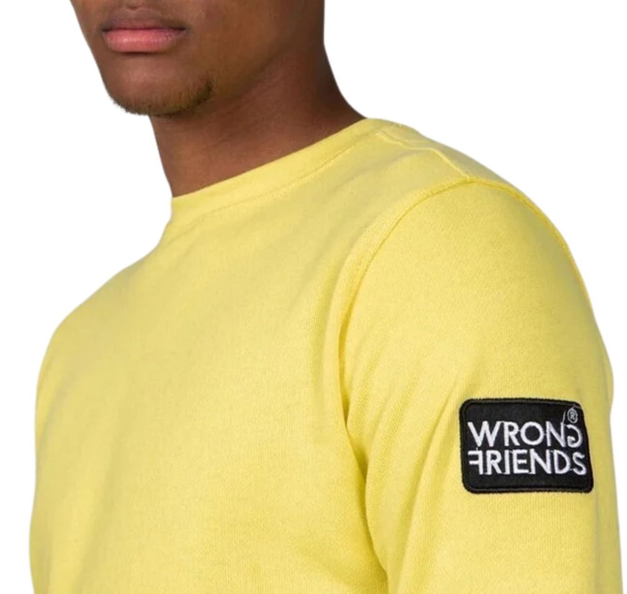 Wrong Friends LEON CREWNECK SWEATSHIRT - YELLOW Zwart
