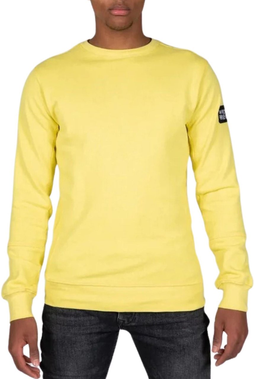 Wrong Friends LEON CREWNECK SWEATSHIRT - YELLOW Zwart