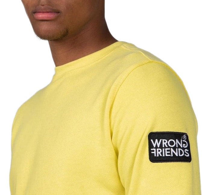 Wrong Friends LEON CREWNECK SWEATSHIRT - YELLOW Zwart