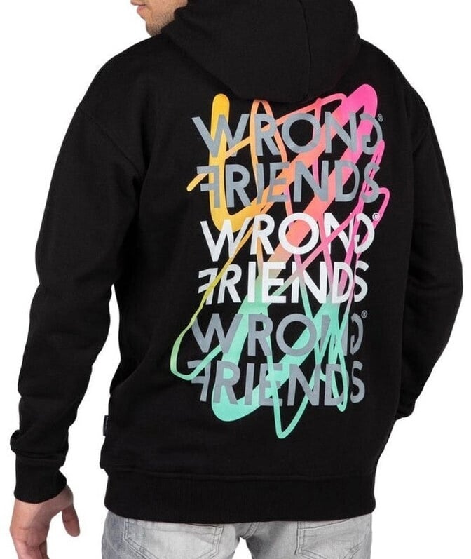 Wrong Friends LIMA HOODIE - BLACK Zwart