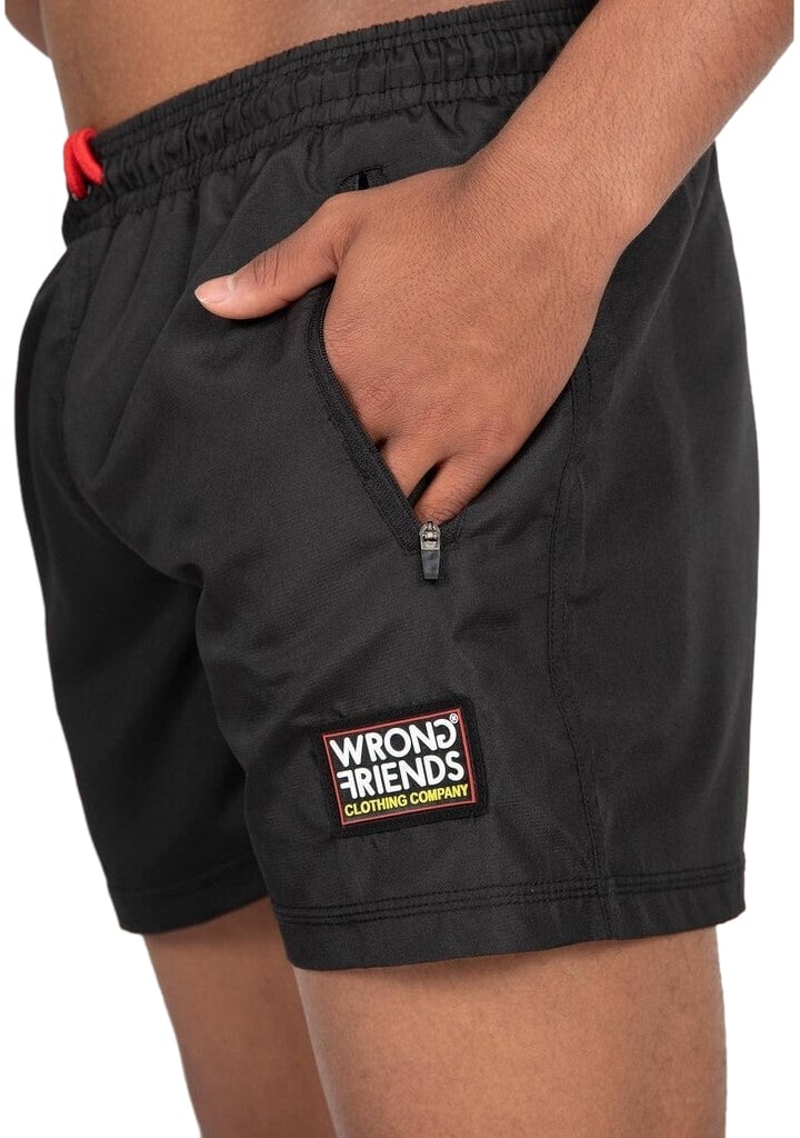 Wrong Friends LUGO (SWIM) SHORTS - BLACK Zwart