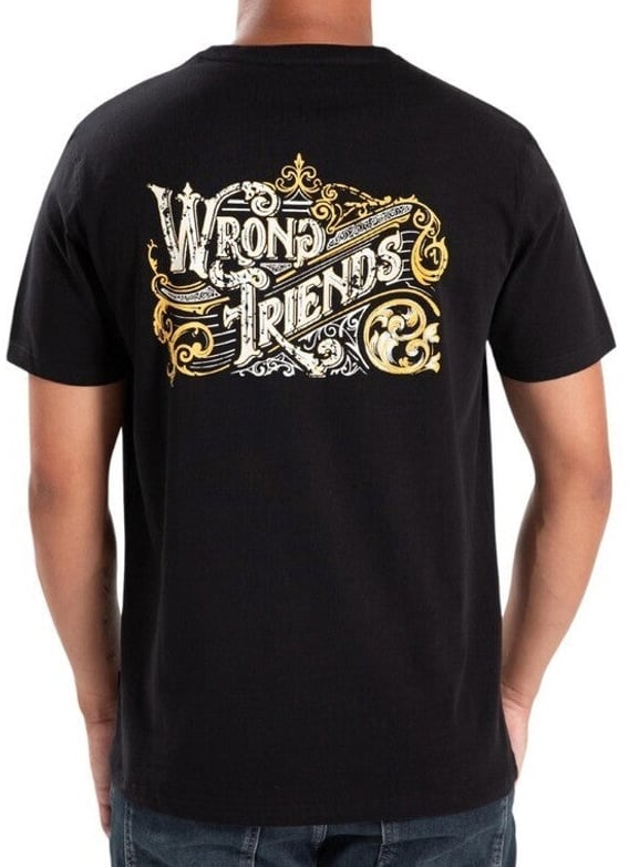 Wrong Friends LUXOR T-SHIRT - BLACK Zwart