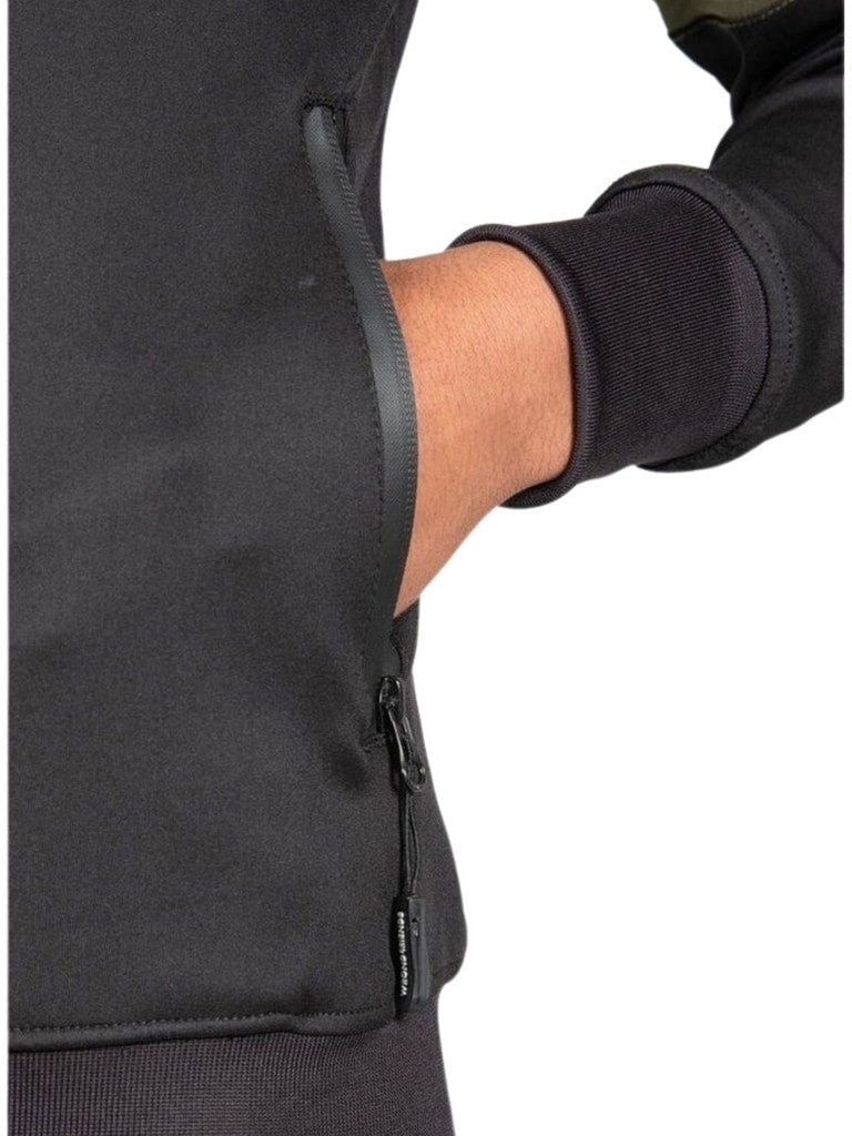 Wrong Friends LYON TRACK JACKET - BLACK/GREEN Groen