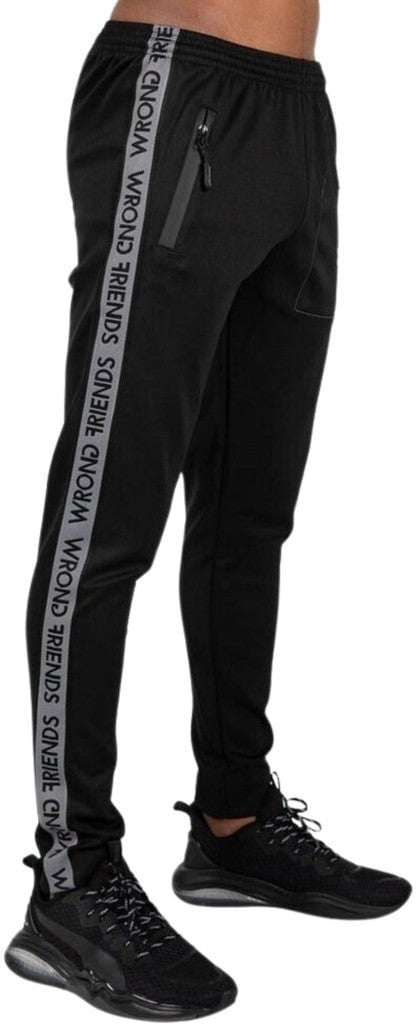 Wrong Friends LYON TRACK PANTS - BLACK/GREY Grijs