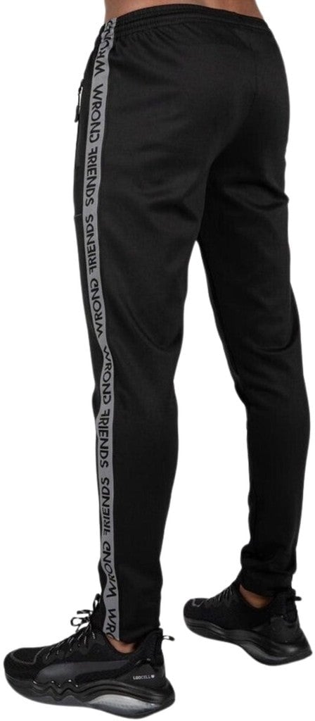 Wrong Friends LYON TRACK PANTS - BLACK/GREY Grijs