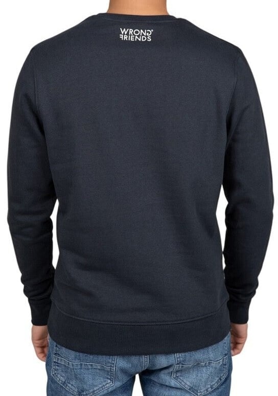 Wrong Friends MEMPHIS SWEATER - ANTHRACITE Zwart