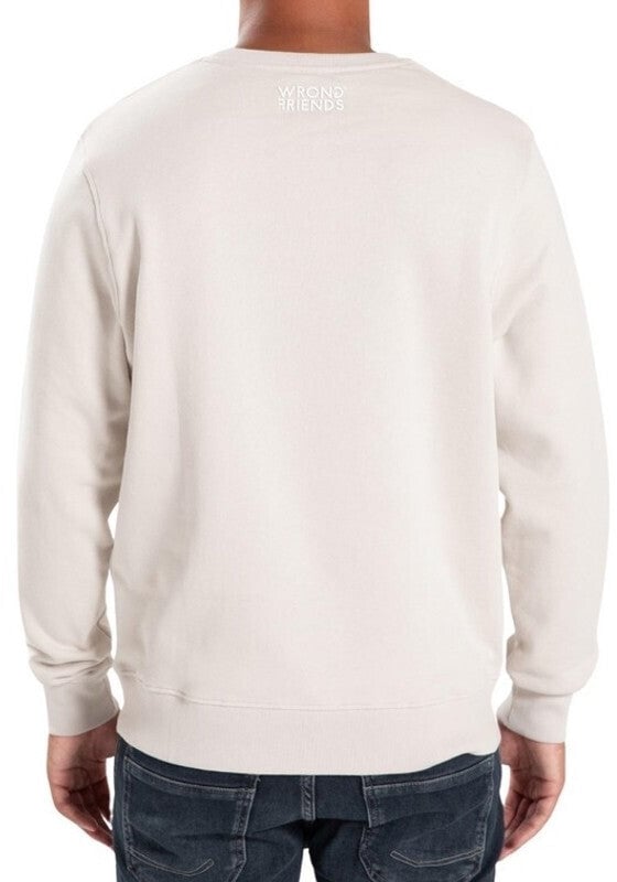 Wrong Friends MEMPHIS SWEATER - LIGHT GREY Grijs