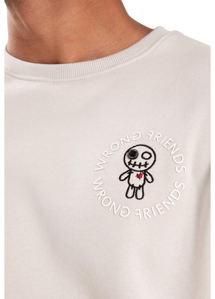 Wrong Friends MEMPHIS SWEATER - LIGHT GREY Grijs