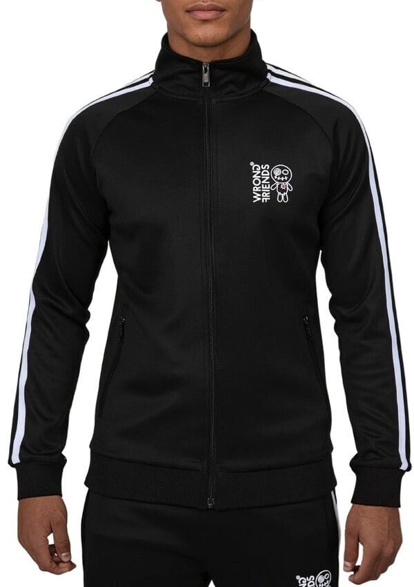Wrong Friends MILAZZO TRACK JACKET - BLACK Zwart